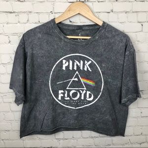 Pink Floyd Graphic Crop Tee, Gray